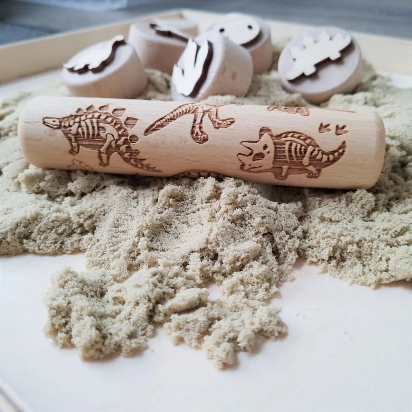 Houten Roller – Dino (14ר3 cm)